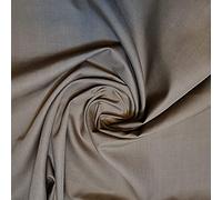 Plain/Solid Dyed Polycotton Dress Craft Fabric Material 45" - 112 cm Wide Sold As 1 Meter Pre - Cut Lengths (Available in 42 Colours) (Khaki)