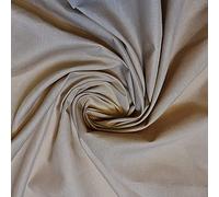 Plain/Solid Dyed Polycotton Dress Craft Fabric Material 45" - 112 cm Wide Sold As 1 Meter Pre - Cut Lengths (Available in 42 Colours) (Taupe)