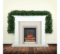 Plain Spruce Artificial Christmas Garland 9ft (2.7m) long with 14" (35cm) wide tips for Outdoor and Indoor Use