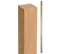 Plain Square Oak Stair Spindle (Baluster) 32mm x 1100mm Unfinished - Single