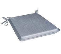 Plain Square Seat Pad Water Resistant Outdoor Garden Dining Chair Cushion 15" x 16" (Grey)