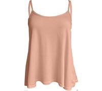 Plain Strappy Cami Vest Top Swing and Flowy Women's Sleeveless Loose Fit Camisole Tank Top Scoop Neck Dusty Pink-20-22