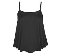 Plain Swing Vest Sleeveless Top Strappy Cami Plus Size Flared