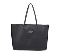 Replay Shopper Bag Genuine Leather 36 cm black