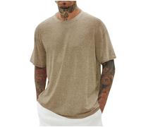 Plain T Shirts Men Summer Short Sleeve Casual Basic Solid Color Oversized T Shirt Work out Sport Running Shirt Crewneck Loose Fit Breathable Lightweight Comfy Daily Stylish Beach Tshirt T-Shirt Tees