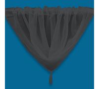 Plain Tasseled Voile Swags Net Curtains Voile Swag Valance Pelmet (Grey)