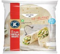 Plain Tortilla Wrap Flat Bread Soft Silky 3x8 Pcs Vegan Pack 3x496g | Soft and Silky Tortilla Wraps Made with Extra Virgin Olive Oil | Sold by Essential Products