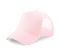 Plain Trucker Cap Mesh Back Baseball Cap Snapback - Pale Pink