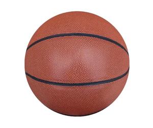 Plain Unbranded Basketball, Size 7, PU Leather, Orange Tan, Moulded Construction, for All Ages