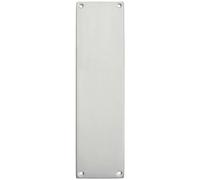 Plain Victorian Door Finger Plate 298 x 73mm Satin Chrome Push Plate