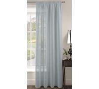 Plain Voile Woven Slot Top Premium Sheer Voile Panel - Internal Door Curtains, Patio Door Curtains, Privacy Window Voiles (Silver, 59" Width x 54" Drop)