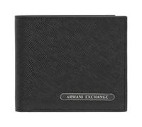 Armani Exchange Men's Essential, Barcelona Side Logo Lettering bi-fold Wallet, Black, One Size