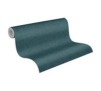 Plain Wallpaper Metropolitan Stories 2 A.S. Création Non-Woven 10.05 m x 0.53 m Blue Green Made in Germany 379047 37904-7