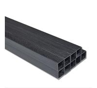 Plain Weave Matte Full Carbon Fiber Square Tube, 1Pcs High Strength Length 500mm OD 8-28mm Pipe(20x20x16mm)