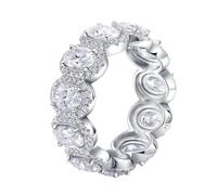 Plain Wedding Ring, Womens White Gold Wedding Band 14K with 0.5ct Oval Shape Moissanite Size V 1/2