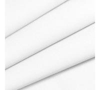 Plain White 100% Cotton Fabric for Craft Quilting Bedding Sheeting Bunting Woven Calico Clearance Material (60" - 150 cm Wide, 4 Metres)
