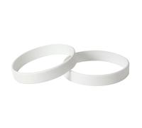 Plain White Coloured Silicone Sports Arm Exercise Wristband Bracelets Rubber Wrist Bands Party Accessories For Men Women Boys Girls (Pack of 2)