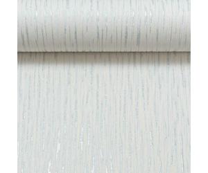 Plain White Silver Glitter Lines Stripes Textured Blown Vinyl Embossed