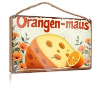 Plain Wood Signs for Crafts Cheese with Orange Slices Fall Front Door Decor Funny Hunting Gifts(23X35CM)