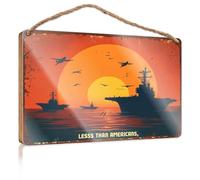 Plain Wood Signs for Crafts Less Than Americans, More Friends Fall Front Door Decor Funny Hunting Gifts(23X35CM)