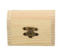 Plain Wooden Arched Storage Box with Strong Hinges for Craft Projects and Keepsakes (S)