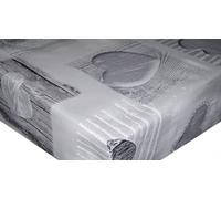 Plain Wooden Grey Hearts PVC Tablecloth White Grey Wood Effect Patchwork Love Hearts PVC Plastic Vinyl Oilcloth Wipe Clean Party Table Cloth Protector (160cm x 140cm Rectangle 63" x 54" inches)