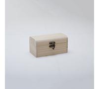 Plain Wooden Pirate Treasure Chest - Extra Small 15cm - Storage, Keepsake, Gift Box - WBM0019