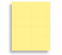Plain Yellow Name Badge Inserts 2.25 x 3.5-8 per Page -Colored Standard Printable Name Tag Cardstock for Inkjet & Laser Printer Compatible - 25 Sheets / 200 Printable Name Cards