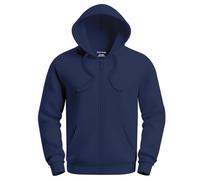 Plain Zipper Hoodie Hooded Top Unisex Mens Ladies Hooded Sweatshirts Navy