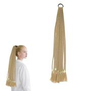 Plait Hair Extensions Ponytail Braiding Extensions with Hair Tie Long Around Soft Synthetic Pony Tail Hairpieces for Women Girls 2509
