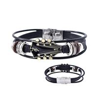 Plaited Bracelets for Men Hand-Woven Multi-Layer Plaited Wristband