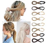 Plaited Head Band Hairpiece Braided Weave Hair Accessories Bohemian Plait Elastic Headband in Honey blonde mixed Light Blonde Twist Front