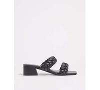 Plaited Low Heeled Sandals Ex Wide Black 6