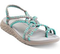 Plaka Explore Walking and Hiking Sandals for Women | Comfortable Summer Sandal with Arch Support | Waterproof Comfy Sandals for Travel, Beach or Poolside, Turquoise Brazilian Sand, 8.5-9