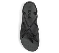 Plaka Flat Sandals for Women Lagoon black Size: 5 UK