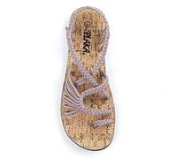 Plaka Flat Sandals for Women Palm Leaf, Brazilian Sand, 7 UK