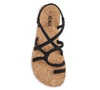 Plaka Nova Barefoot Sandals for Women - Zero Drop Minimalist Walking Sandals with Wide Toe Box, 8mm Thin Sole, Lightweight & Comfortable Fit, Adjustable Straps, Vegan Friendly, Black, 9 UK