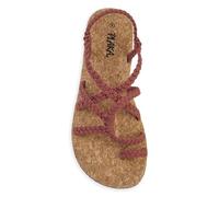 Plaka Nova Womens Barefoot Sandals - Minimalist Walking Sandals with Wide Toe, 8 mm Thin Sole, Lightweight and Comfortable Fit, Adjustable Straps, Vegan, Rust, 40