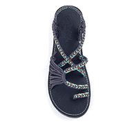 Plaka Women's Flat Summer Sandals, aqua, 5.5 UK