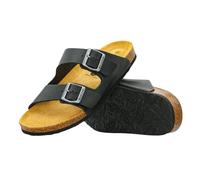 Plakton | Barna | Apure Leather | Men's | Leather Sandals | Negro UK 8