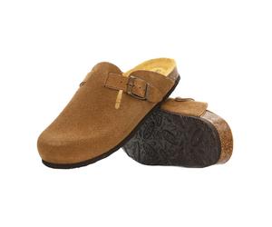 Plakton | Blogg | Afelpado Suede | Women's | Cork Footbed Clogs | Vison UK 5.5