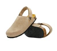 Plakton | Oslo | Afelpado Suede | Women's | Backstrap Clogs | Piedra UK 7