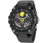 PLALZDS Men's Watches Sport Outdoor Waterproof Military Watch Multi Function LED Face Alarm Stopwatch Watch for Men with Gift Box Model 8092, black