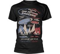 Plan 9 'Earth Vs The Flying Saucers Poster' White Yellow Black Red Mens Women Womens Men T Shirts 100% Cotton New M