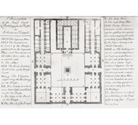 Plan and description of the inner court and buildings for the priests in Solomon's Temple. After an 18th century print. Poster Print by Ken Welsh (17 x 11)