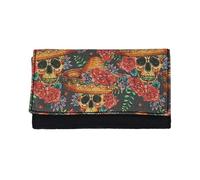 Plan B, Tobacco pouch, Star model, 13 x 8 cm, 30 g, with Waterproof Lining (Holds Moisture), Multicolour, Unisex, Fabric (Skull N' Roses)