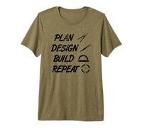 Plan Design Build Repeat - Architect Premium T-Shirt