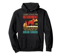 Plan For Retirement To Hang Out With My Boston Terriers Pullover Hoodie