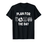 Plan for The Day Coffee Camping Smore Beer Funny Trip T-Shirt