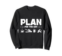 Plan For The Day Truck Mechanic Life Diesel Big Rig Humor Sweatshirt